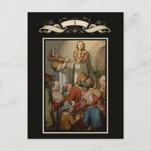 中世の場面 ポストカード (正面)