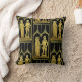 中世の墓真鍮ラビングナイト、レディと子供 クッション (ブランケット)