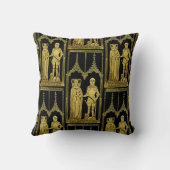 中世の墓真鍮ラビングナイト、レディと子供 クッション (裏面)