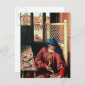 中世の大工として描かれた聖ヨセフ ポストカード (正面/裏面)