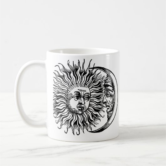 中世の太陽と月 コーヒーマグカップ (左)