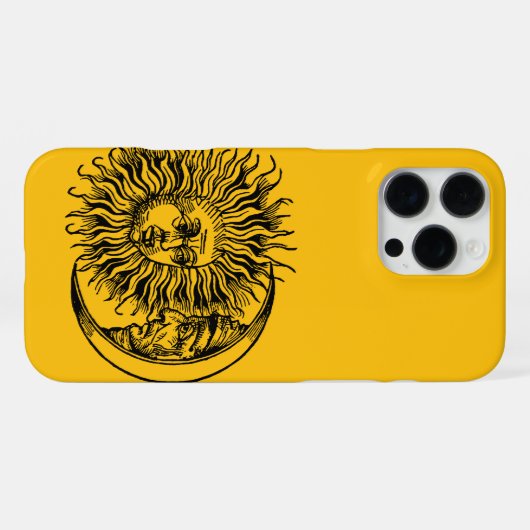 中世の太陽と月 iPhoneケース (裏面横)