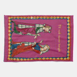 中世の夫婦 キッチンタオル