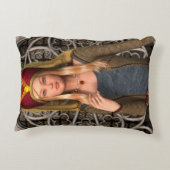 中世の婦人 アクセントクッション (裏面)