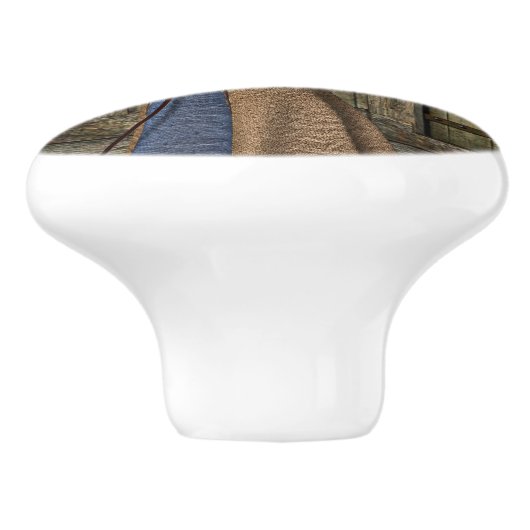 中世の婦人 セラミックノブ (側面)