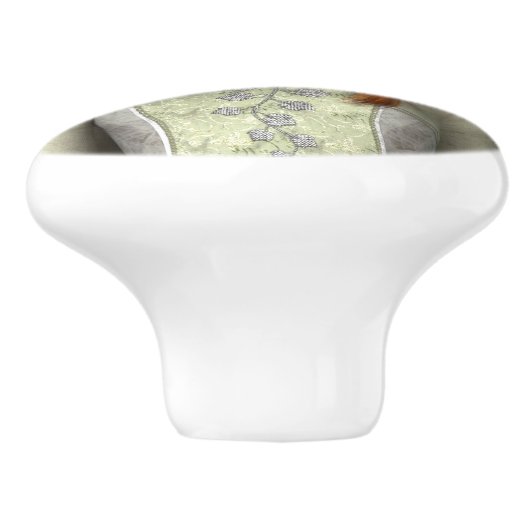 中世の婦人 セラミックノブ (側面)