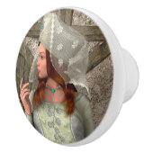 中世の婦人 セラミックノブ (右)