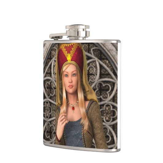 中世の婦人 フラスク (左)