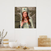 中世の婦人 ポスター (キッチン)