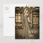 中世の婦人 ポストカード (正面/裏面)