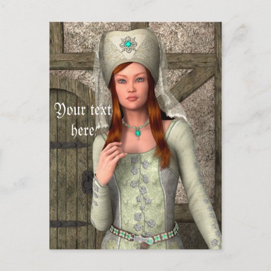 中世の婦人 ポストカード (正面)