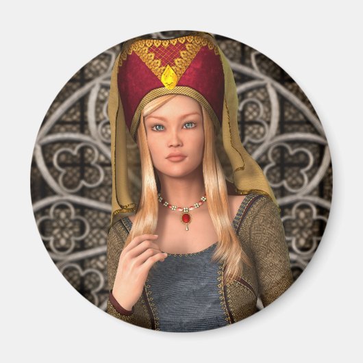 中世の婦人 マグネット (正面)
