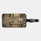 中世の婦人 ラゲッジタグ (裏面横)