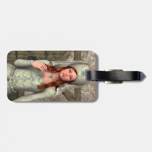 中世の婦人 ラゲッジタグ (裏面横)