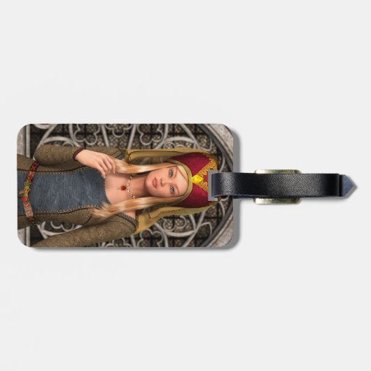 中世の婦人 ラゲッジタグ (裏面横)