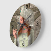 中世の婦人 ラージ壁時計 (傾斜)