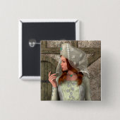 中世の婦人 缶バッジ (正面&裏面)