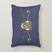 中世の宝石類と盾 アクセントクッション (正面(垂直))