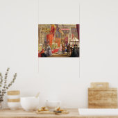 中世の宮廷、Puginによって設計された、プレート40から' ポスター (キッチン)