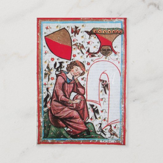 中世の小鳥の庭の詩人 名刺 (裏面)