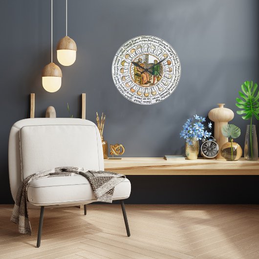 中世の尿検査用壁時計 ラージ壁時計