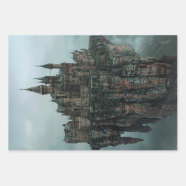 中世の建築と城の切り離し ラッピングペーパーシート