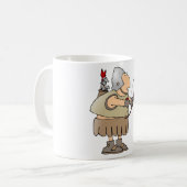 中世の弓使い戦士 おもしろい弓騎士 コーヒーマグカップ (正面左)