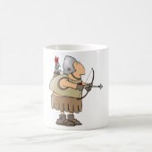 中世の弓使い戦士 おもしろい弓騎士 コーヒーマグカップ (中央)
