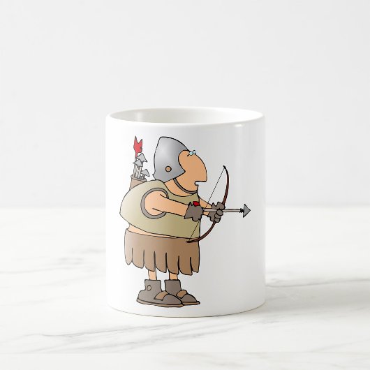 中世の弓使い戦士 おもしろい弓騎士 コーヒーマグカップ