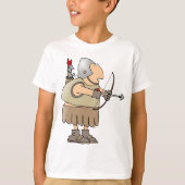 中世の弓使い戦士 おもしろい騎士と弓 Tシャツ (正面)