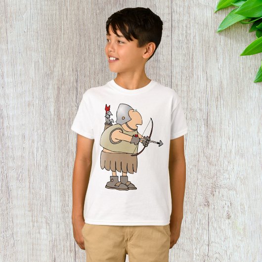 中世の弓使い戦士 おもしろい騎士と弓 Tシャツ