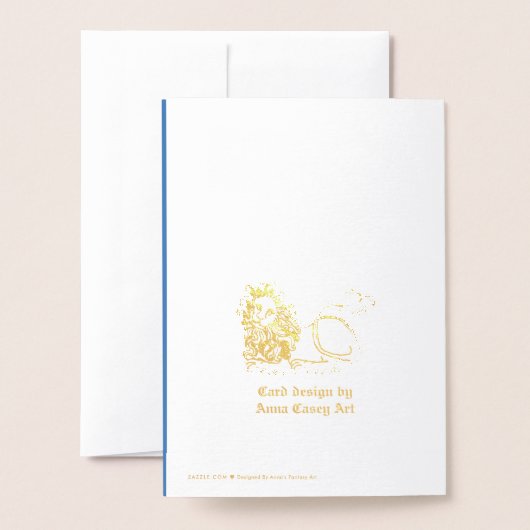 中世の恋人騎士とレディーカード 箔カード (裏面封筒付き)