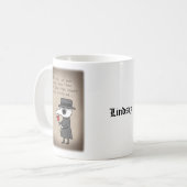 中世の愛の詩を持つペスト医師名前をカスタムする コーヒーマグカップ (正面左)