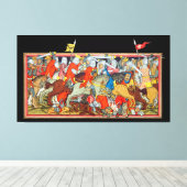 中世の戦いユニーク原稿の照明 キャンバスプリント (インサイチュ (ウッドフロア))