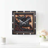 中世の戦い:バーンアートの選択 スクエア壁時計 (ホーム)