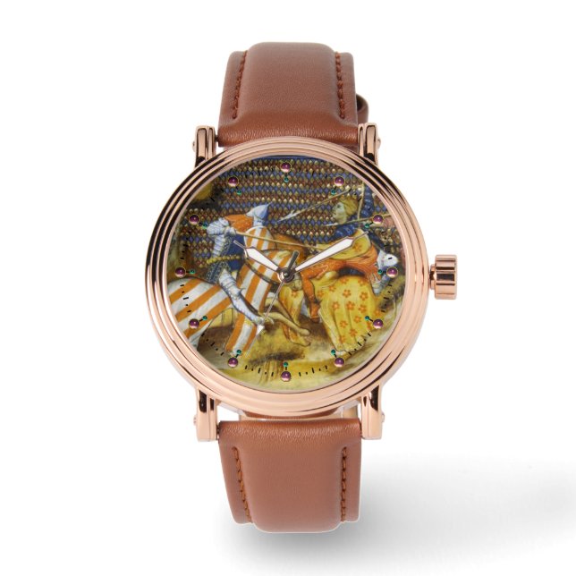 中世の戦い、騎士騎士騎士 腕時計 (正面)