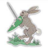 中世の戦士ウサギ シール (正面)