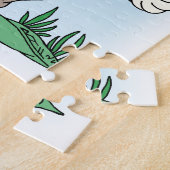 中世の戦士ウサギ ジグソーパズル (側面)