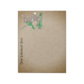 中世の戦士ウサギ ノートパッド (回転)