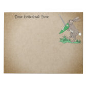 中世の戦士ウサギ ノートパッド (正面)