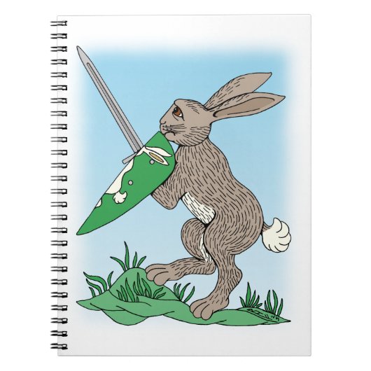 中世の戦士ウサギ ノートブック (正面)
