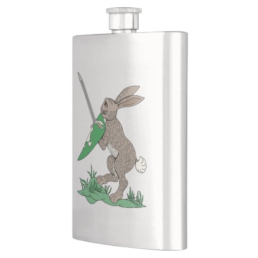 中世の戦士ウサギ フラスク (左)