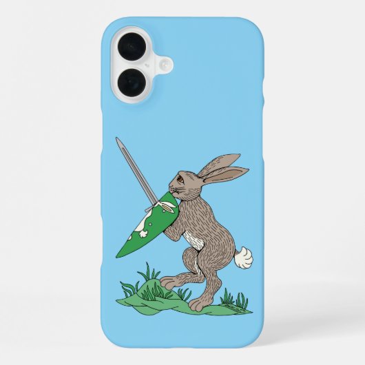 中世の戦士ウサギ iPhoneケース (裏面)