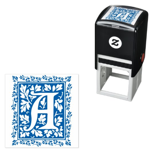 中世の手書き文字Aモノグラム セルフインキングスタンプ (インサイチュ)