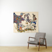 中世の推定の戦争カタツムリvs騎士，龍。ライオン タペストリー (インサイチュ(横))