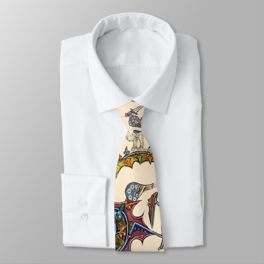 中世の推定の戦争カタツムリvs騎士，龍。ライオン ネクタイ (タイ)