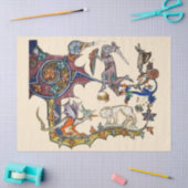 中世の推定の戦争カタツムリvs騎士，龍。ライオン 薄葉紙 (クラフト)