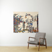 中世の推定の戦争、騎士、巨大なカタツムリアイボリー タペストリー (インサイチュ(横))