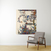 中世の推定の戦争、騎士、巨大なカタツムリアイボリー タペストリー (インサイチュ)