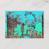 中世の推定の戦争、騎士、巨大なカタツムリ青 名刺 (裏面)